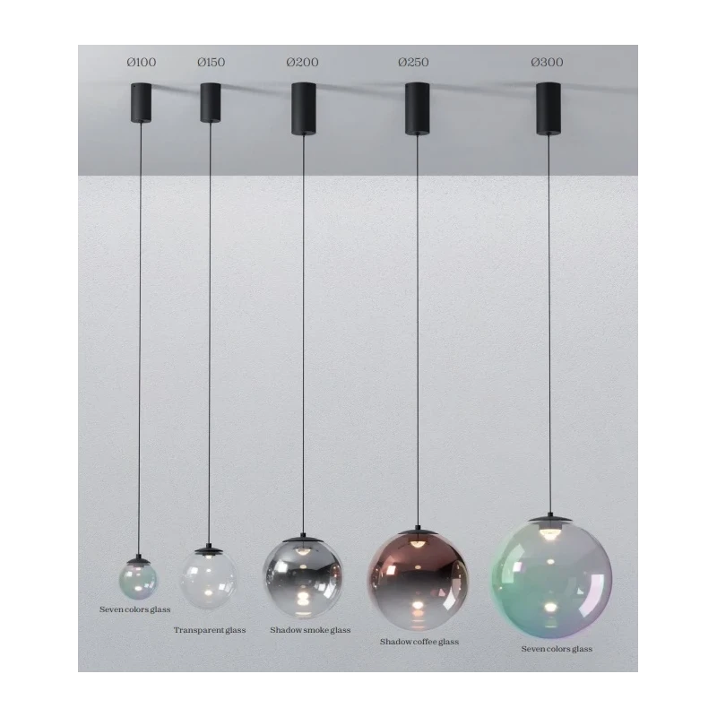 Redo Group - Irides  Suspension Lamp - Matte Black / Transparent