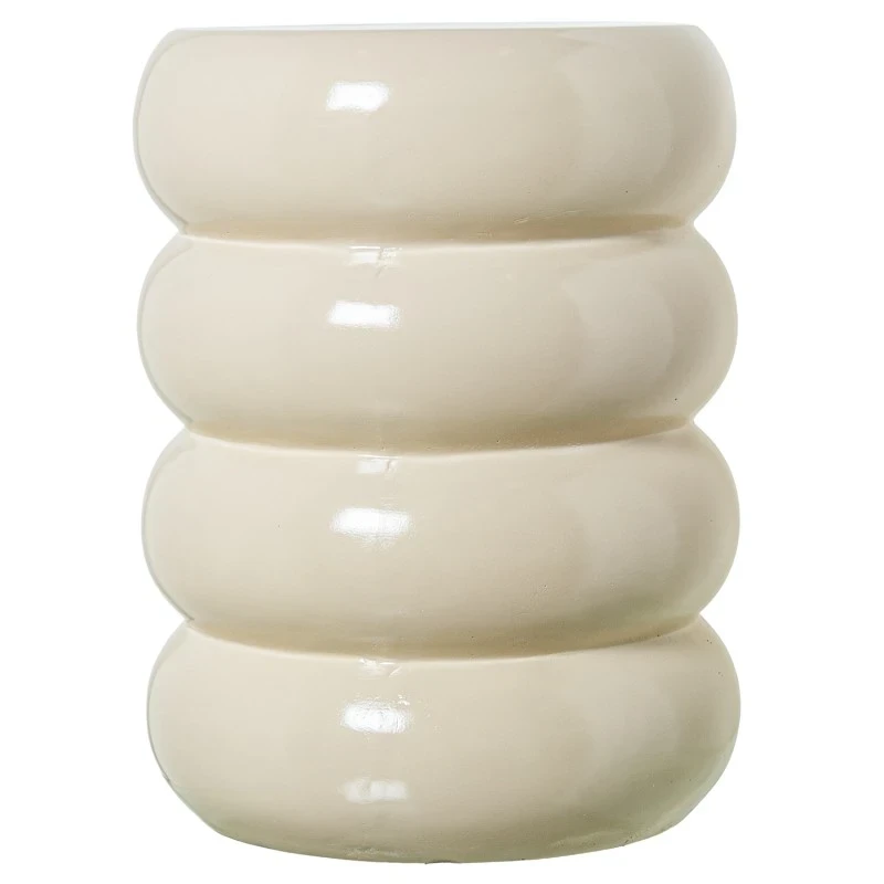 Camacho - Round Fiberglass Coffee Table - Gloss Cream