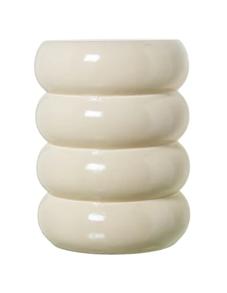 Camacho - Round Fiberglass Coffee Table - Gloss Cream
