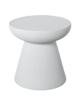 Camacho - White Fiberglass Coffee Table - Cement Finish
