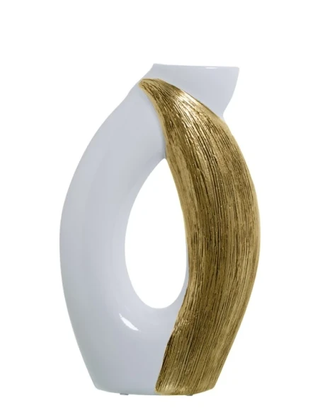 Camacho - Vaso in Ceramica - Bianco / Oro