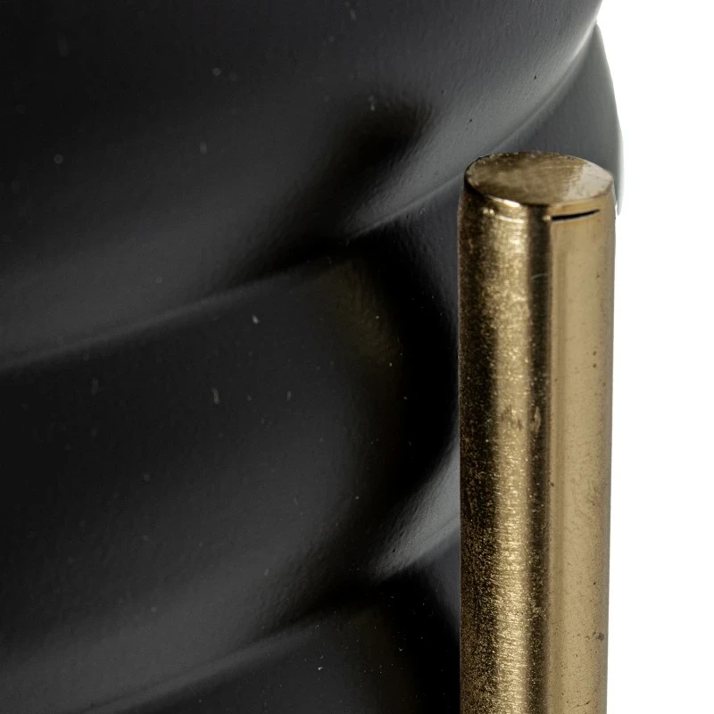 Camacho - Fioriera in Metallo con Gambe - Nero / Oro