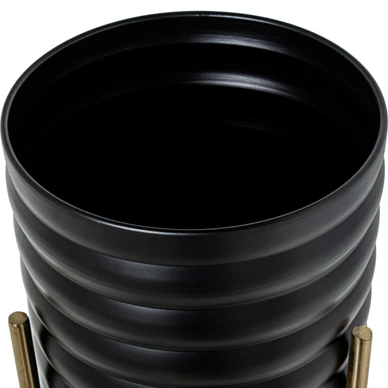 Camacho - Fioriera in Metallo con Gambe - Nero / Oro