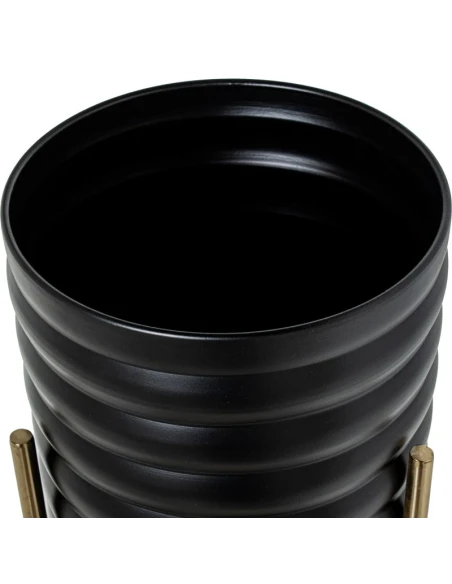 Camacho - Fioriera in Metallo con Gambe - Nero / Oro
