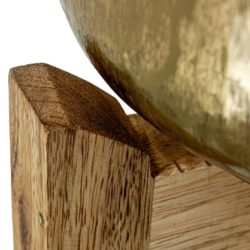 Camacho - Fioriera in Metallo Dorato con Gambe in Legno
