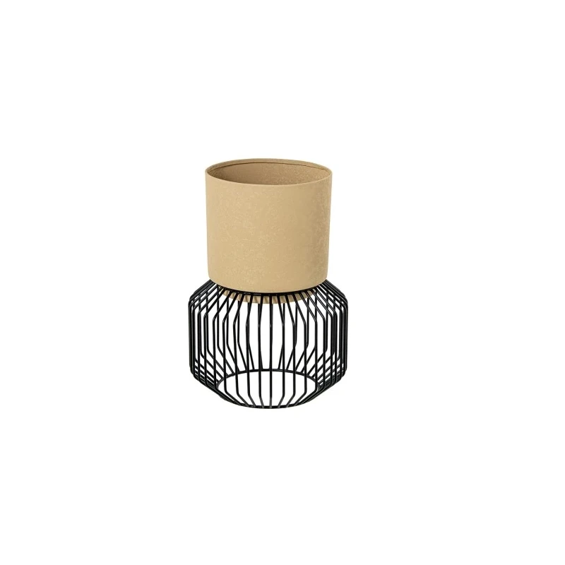 Camacho - Beige Planter - Black Metal Base