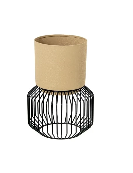 Camacho - Beige Planter - Black Metal Base