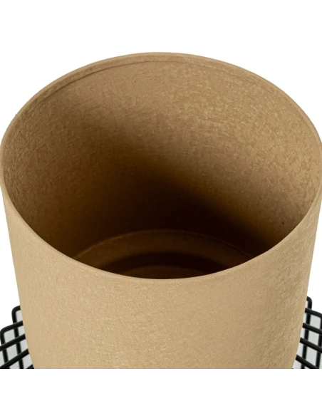 Camacho - Beige Planter - Black Metal Base