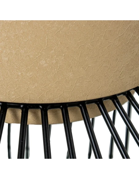 Camacho - Fioriera Beige - Base in Metallo Nero