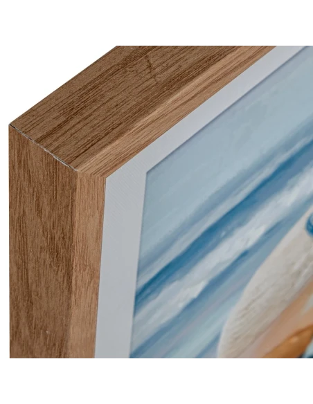 Camacho - Quadro su Tela con Cornice in Legno Naturale - Conchiglia