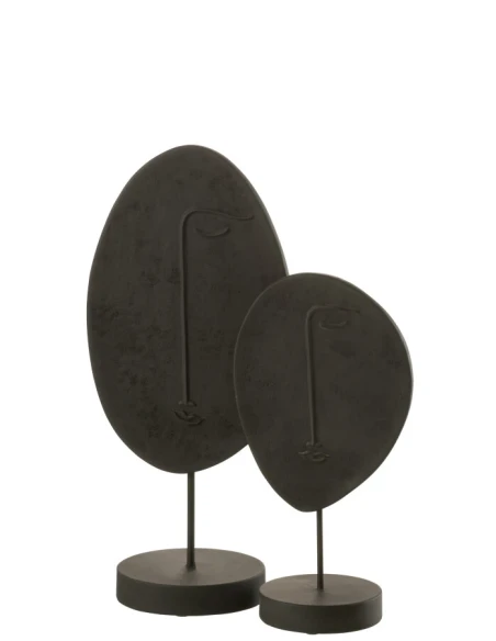 J-Line - Decorazione Testa + Piede Resina - Nero