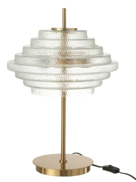 J-Line - Metal and Clear Glass Table Lamp - H 36 cm