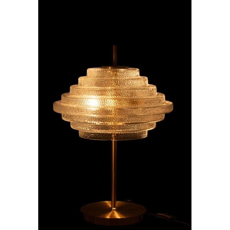 J-Line - Metal and Clear Glass Table Lamp - H 36 cm