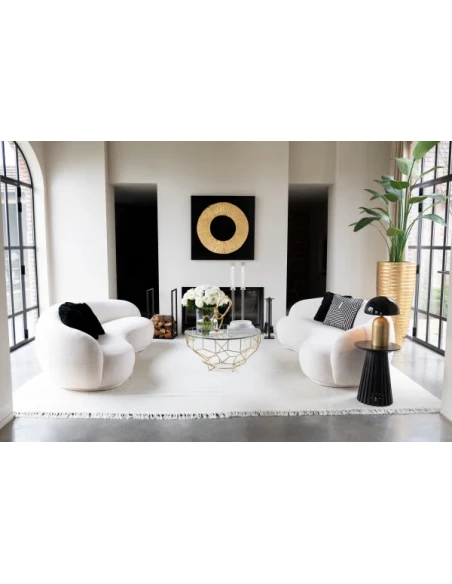 J-Line - Moza Coffee Table in Metal and Glass - Gold