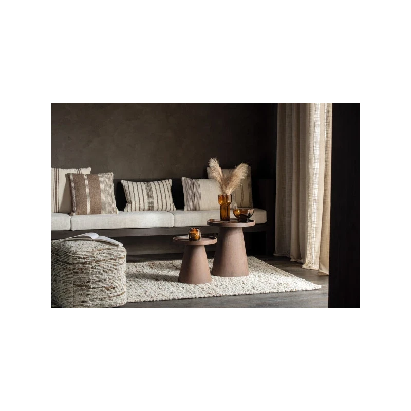 J-Line - Ecru / Brown Wool Rug - 160 x 230 cm