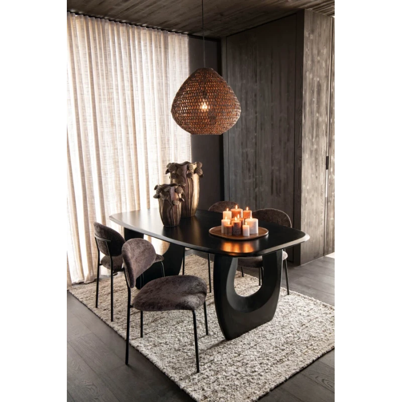 J-Line - Ecru / Brown Wool Rug - 160 x 230 cm