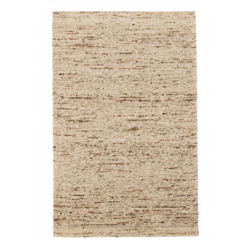 J-Line - Ecru / Brown Wool Rug - 160 x 230 cm