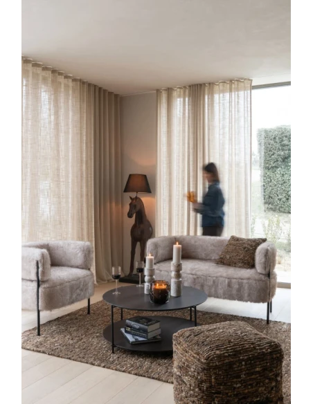 J-Line - Brown Wool Rug - 160 x 230 cm