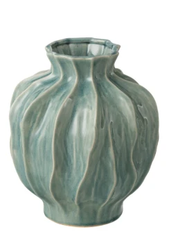 J-Line - Jules Vase H 26 cm- Blue Porcelain