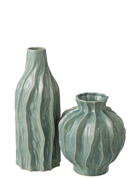 J-Line - Richard Vase H 42 cm - Blue Porcelain