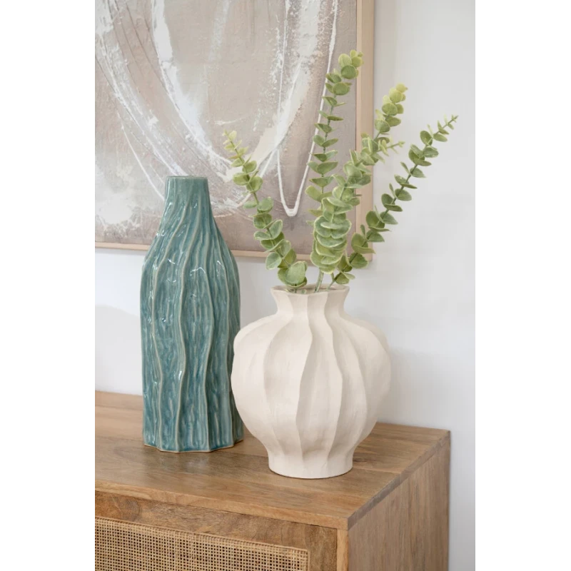 J-Line - Richard Vase H 42 cm - Blue Porcelain
