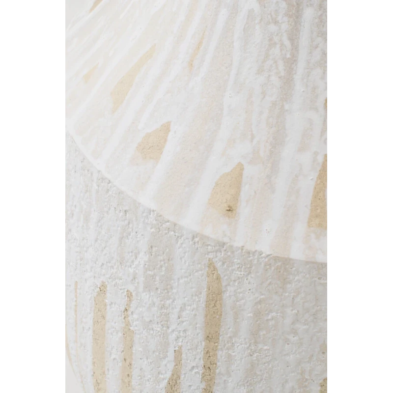 J-Line - Ceramic Floor Vase - White / Light Beige