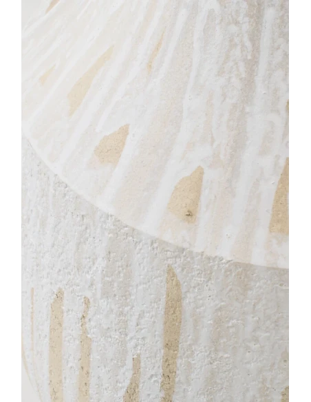 J-Line - Ceramic Floor Vase - White / Light Beige