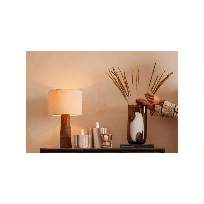 J-Line - Mona Glass Vase - Clear / Brown