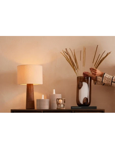 J-Line - Mona Glass Vase - Clear / Brown