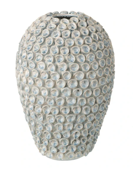 J-Line - Vaso Milan in Ceramica - Blu Chiaro