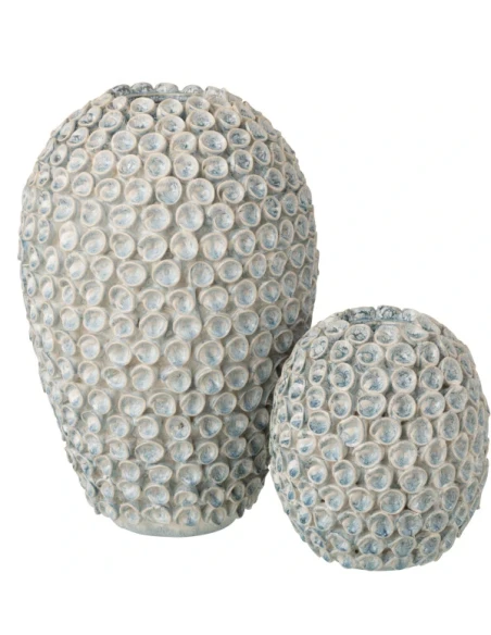 J-Line - Vaso Milan in Ceramica - Blu Chiaro