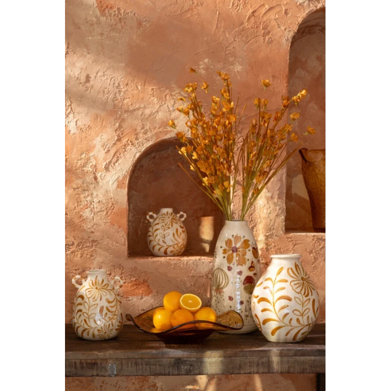 J-Line - Irregular Decorative Glass Bowl - Caramel