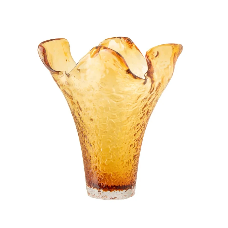 J-Line - Vaso Irregolare in Vetro - Caramello