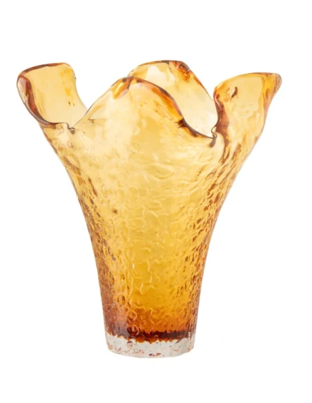 J-Line - Vaso Irregolare in Vetro - Caramello