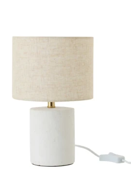 J-Line - Pierre Ceramic Table Lamp - White / Ecru