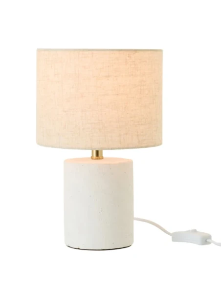 J-Line - Lampada da Tavolo Pierre in Ceramica - Bianco / Ecru