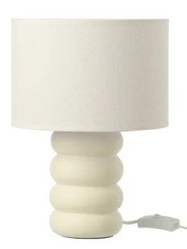 J-Line - Lampada da Tavolo Eva - Lino Bianco