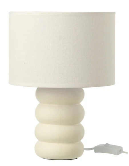 J-Line - Lampada da Tavolo Eva - Lino Bianco