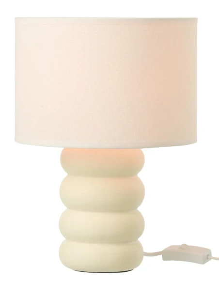 J-Line - Lampada da Tavolo Eva - Lino Bianco