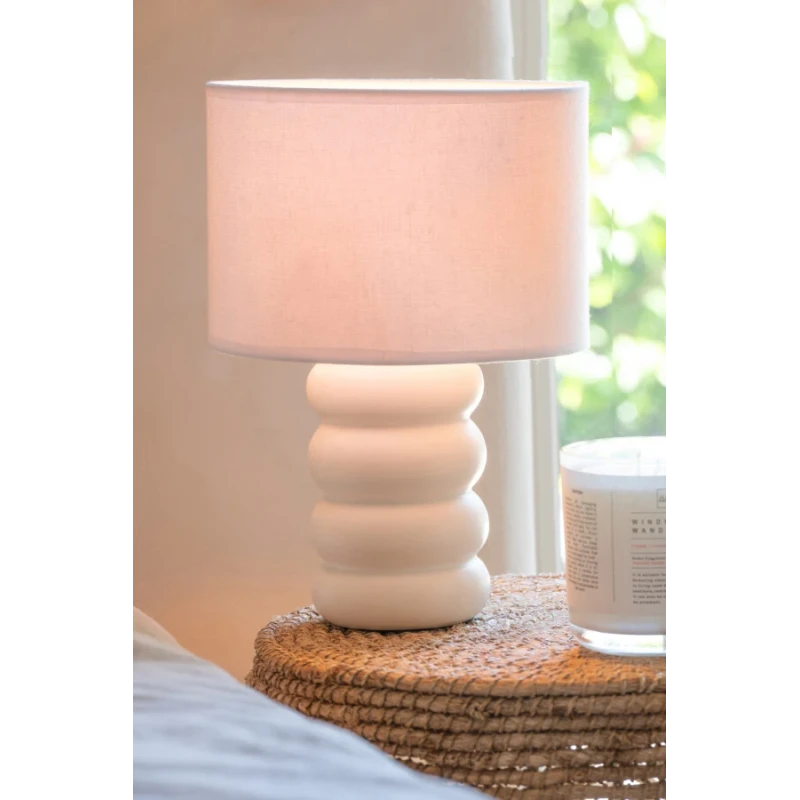 J-Line - Eva Table Lamp - White Linen