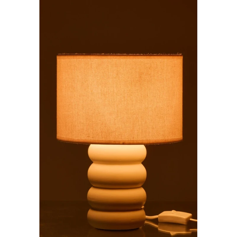J-Line - Eva Table Lamp - White Linen