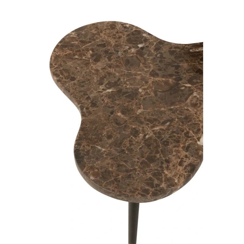 J-Line - Ape Coffee Table in Marble and Metal - Brown / Black