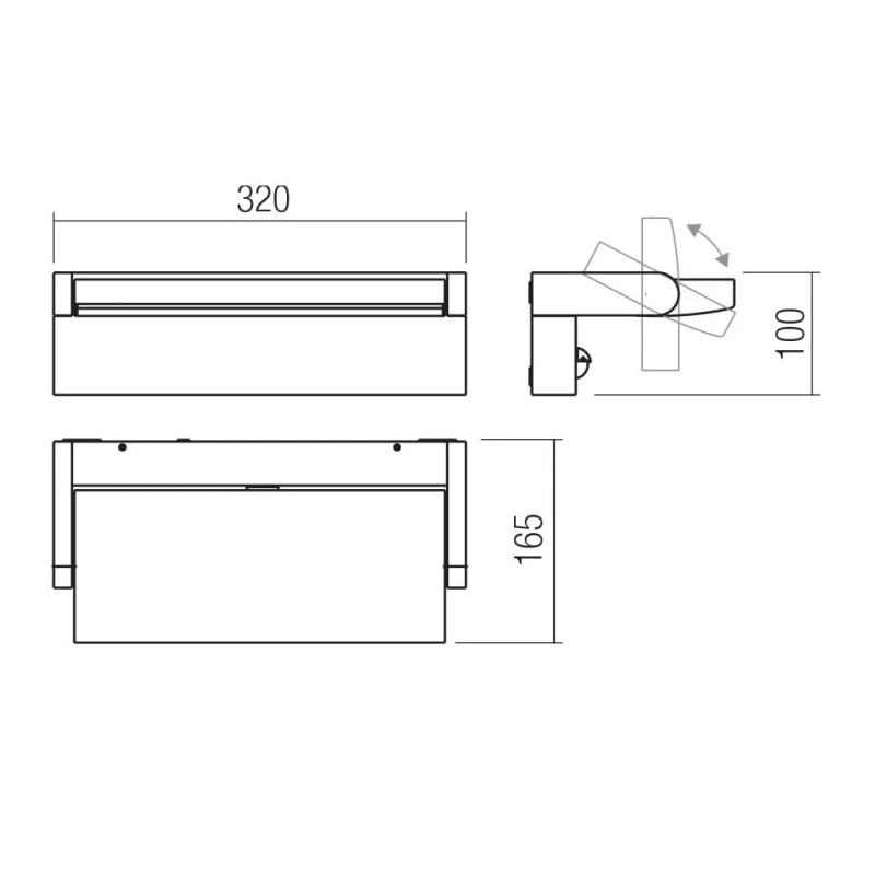 Redo Group - Flip Lampada da Parete per Esterno - Grigio Scuro