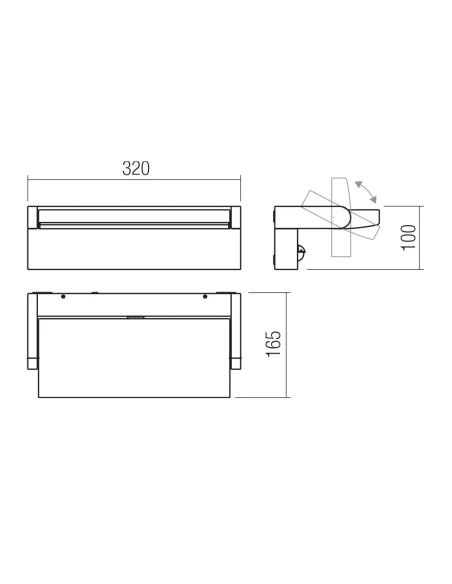 Redo Group - Flip Lampada da Parete per Esterno - Grigio Scuro
