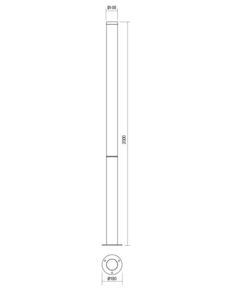 Redo Group - Hint Floor Lamp / Garden Pole - Matt Grey