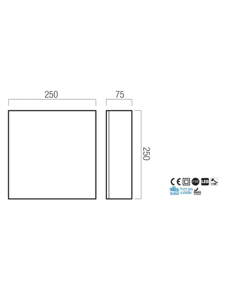 Redo Group - Kodiak Lampada da Parete / Soffitto - Bianco