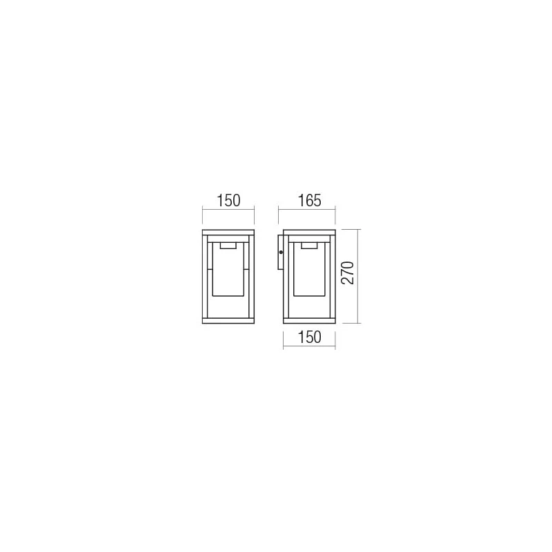 Redo Group - Lagos Outdoor Wall Lamp - Dark Grey