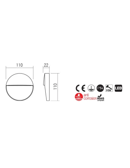 Redo Group - Lander Round Outdoor Step Light - Matte White