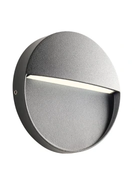 Redo Group - Lander Round Outdoor Step Light - Dark Grey