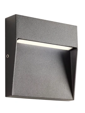 Redo Group - Lander Square Outdoor Step Light - Dark Grey